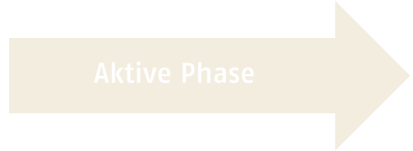 Pfeil: Aktive Phase transparent