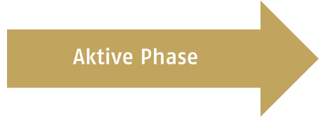 Pfeil: Aktive Phase